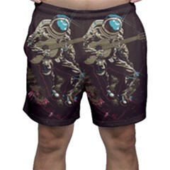 Astronaut Playing Guitar Parody Men s Shorts by Bakwanart