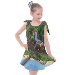 Green Village Miniature Technology Kids  Tie Up Tunic Dress by Bakwanart