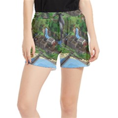 Green Village Miniature Technology Women s Runner Shorts by Bakwanart