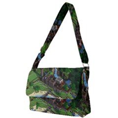 Green Village Miniature Technology Full Print Messenger Bag (l) by Bakwanart