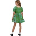 Green Retro Games Pattern Kids  Short Sleeve Dolly Dress View4