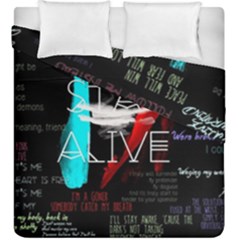 Stay Alive Duvet Cover Double Side (king Size) by Bakwanart