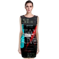 Stay Alive Classic Sleeveless Midi Dress by Bakwanart