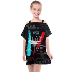 Stay Alive Kids  One Piece Chiffon Dress by Bakwanart