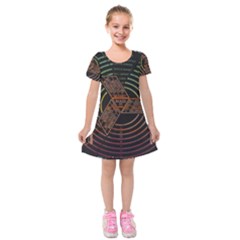 Black And Green Area Rug Neon Genesis Evangelion Computer Communication Kids  Short Sleeve Velvet Dress by Bakwanart