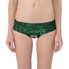 Technology Computer Chip Electronics Industry Circuit Board Classic Bikini Bottoms by Bakwanart