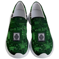 Technology Computer Chip Electronics Industry Circuit Board Women s Lightweight Slip Ons by Bakwanart