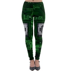 Technology Computer Chip Electronics Industry Circuit Board Lightweight Velour Leggings by Bakwanart