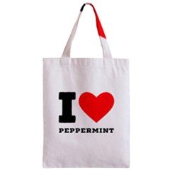 I Love Peppermint Zipper Classic Tote Bag by ilovewhateva