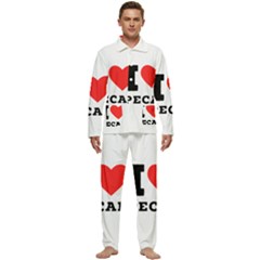 I Love Pecan Men s Long Sleeve Velvet Pocket Pajamas Set by ilovewhateva