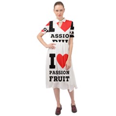 I Love Passion Fruit Keyhole Neckline Chiffon Dress by ilovewhateva