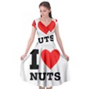 I love nuts Cap Sleeve Wrap Front Dress View1