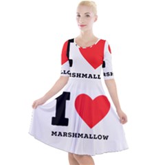 I Love Marshmallow  Quarter Sleeve A-line Dress by ilovewhateva