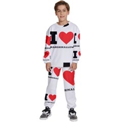 I Love Marshmallow  Kids  Sweatshirt Set by ilovewhateva