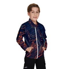 Abstract Colorful Circuit Kids  Windbreaker by Bakwanart