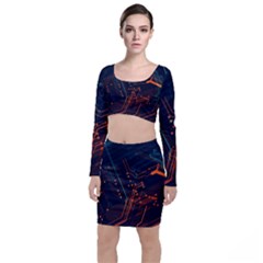 Abstract Colorful Circuit Top And Skirt Sets by Bakwanart