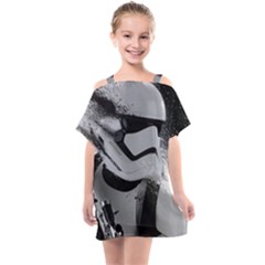 Stormtrooper Kids  One Piece Chiffon Dress by Bakwanart