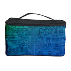 Blue And Green Circuit Board Wallpaper Circuit Board Sketch Cosmetic Storage Case by Bakwanart