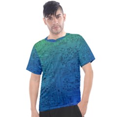 Blue And Green Circuit Board Wallpaper Circuit Board Sketch Men s Sport Top by Bakwanart