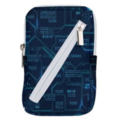 Technology Computer Circuit Boards Electricity Cpu Binary Belt Pouch Bag (large) by Bakwanart