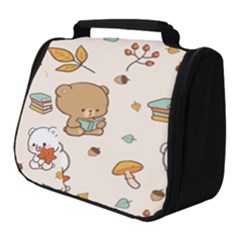 Bear Cartoon Background Pattern Seamless Animal Full Print Travel Pouch (small) by 99art