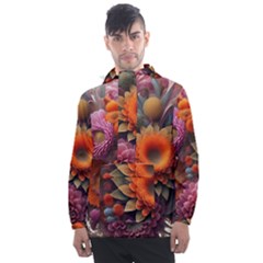 Flowers Flower Blossoms Petals Blooms Men s Front Pocket Pullover Windbreaker by 99art