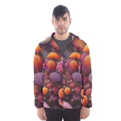 Flowers Blossoms Petals Blooms Men s Hooded Windbreaker by 99art