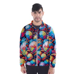 Pattern Seamless Balls Colorful Rainbow Colors Men s Windbreaker by 99art