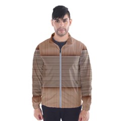 Wooden Wickerwork Texture Square Pattern Men s Windbreaker by 99art