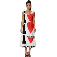 I Love Lychee  Square Neckline Tiered Midi Dress by ilovewhateva