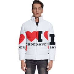 I Love Lavender Men s Puffer Bubble Jacket Coat by ilovewhateva