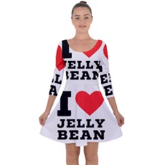 I Love Jelly Bean Quarter Sleeve Skater Dress by ilovewhateva