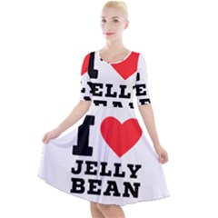 I Love Jelly Bean Quarter Sleeve A-line Dress by ilovewhateva