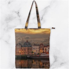 Old Port Of Maasslui Netherlands Double Zip Up Tote Bag by 99art