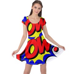 Pow Comic Comic Book Fight Cap Sleeve Dress by 99art