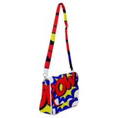 Pow Comic Comic Book Fight Shoulder Bag With Back Zipper by 99art