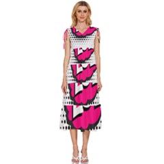 Lol-acronym-laugh-out-loud-laughing V-neck Drawstring Shoulder Sleeveless Maxi Dress by 99art