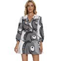 Animal-armadillo-armored-ball- V-Neck Placket Mini Dress View1