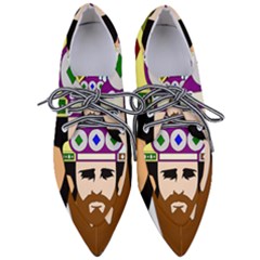 Comic-characters-eastern-magi-sages Pointed Oxford Shoes by 99art