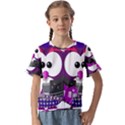 Bird-music-animation-animal Kids  Cuff Sleeve Scrunch Bottom Tee View1