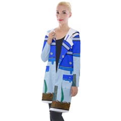 Wal-fish-small-world-lake-sea Hooded Pocket Cardigan by 99art