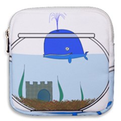 Wal-fish-small-world-lake-sea Mini Square Pouch by 99art