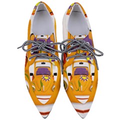 Car-transportation-cartoon-comic Pointed Oxford Shoes by 99art