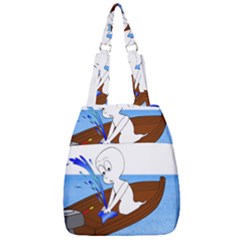 Spirit-boat-funny-comic-graphic Center Zip Backpack by 99art