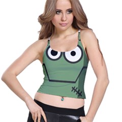 Cartoon-cute-frankenstein-halloween Spaghetti Strap Bra Top by 99art