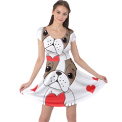 Animation-dog-cute-animate-comic Cap Sleeve Dress by 99art