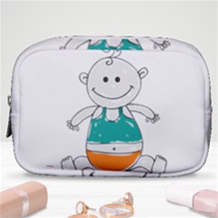 Baby-cute-child-birth-happy Make Up Pouch (small) by 99art