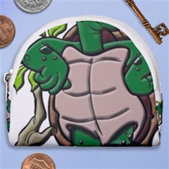 Amphibian-animal-cartoon-reptile Horseshoe Style Canvas Pouch by 99art