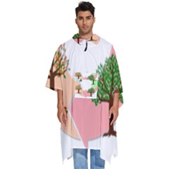 Seasons-of-the-year-year-tree Men s Hooded Rain Ponchos by 99art