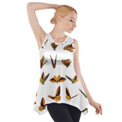 Butterfly Butterflies Insect Swarm Side Drop Tank Tunic by 99art